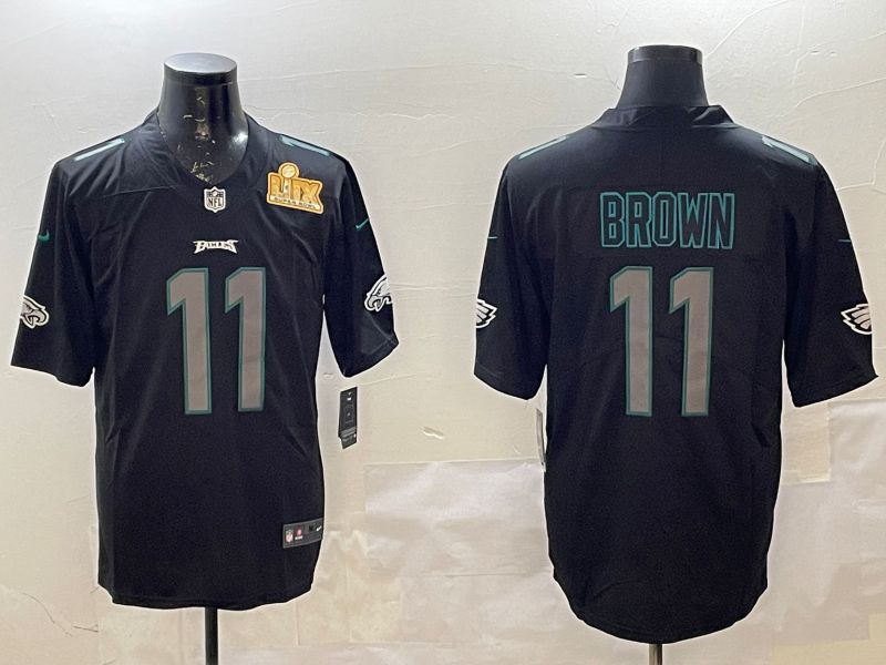 Men Philadelphia Eagles #11 Brown Black 2025 Nike Vapor Limited NFL Jersey style 2265->philadelphia eagles->NFL Jersey
